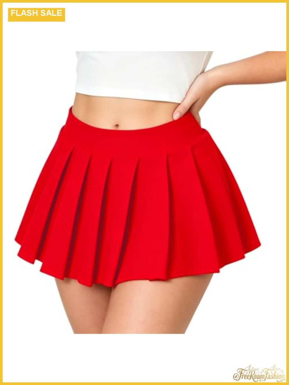 Women's Pleated Mini Skirt Y2K A-Line Micro Skirt Polyester Spandex